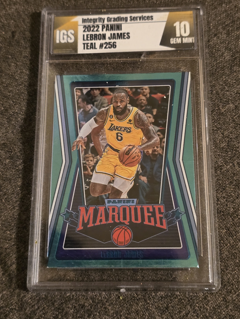 GEM MINT 10 2022 Panini LeBron James Teal Marquee Card